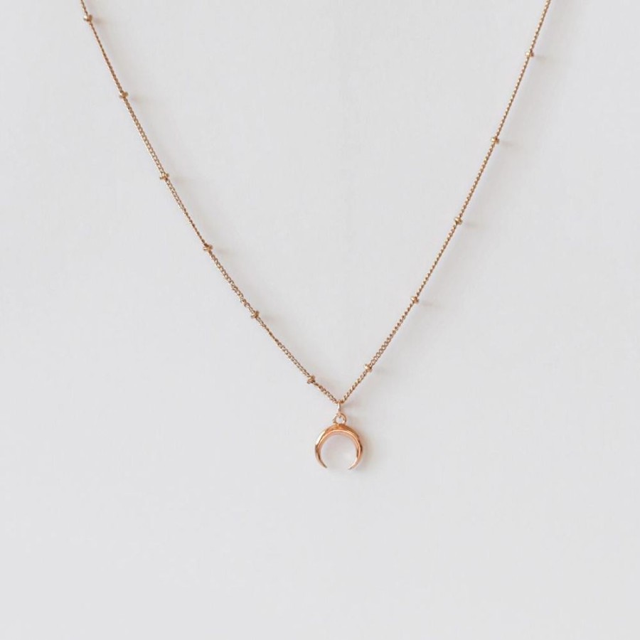 Schmuck nika Schmuck | Halskette Moon | Rosegold